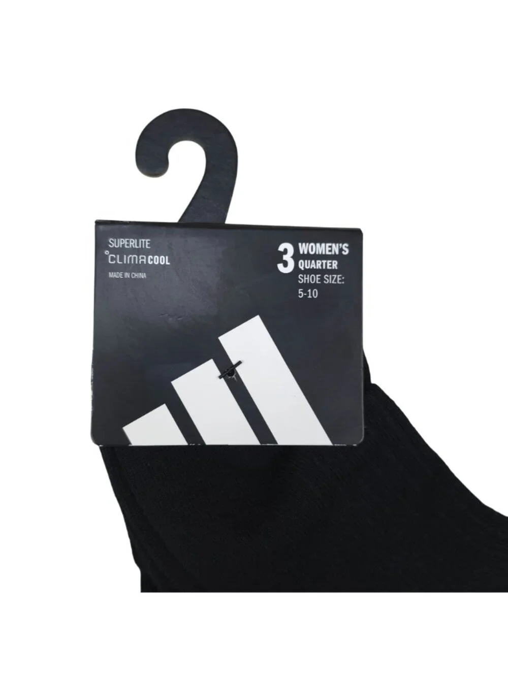 Adidas Womens Superlite Climacool Quarter Socks 3-Pack Lightweight Black